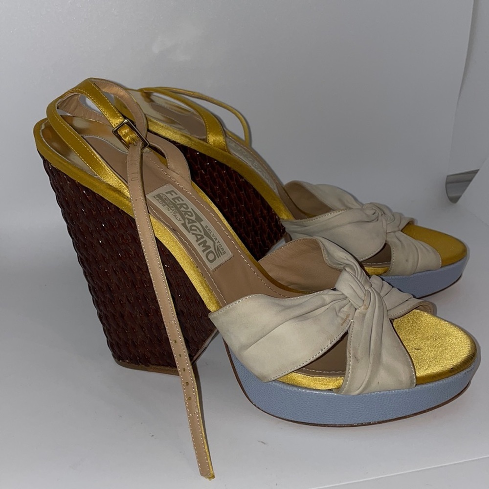 Salvatore Ferragamo wedge sandals size - 10